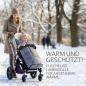 Preview: BAMBINIWELT Winterfußsack in Mumienform für Kinderwagen und Buggy, 110cm, Wolle, Design MELIERT